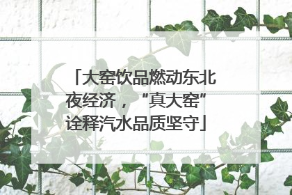 大窑饮品燃动东北夜经济，“真大窑”诠释汽水品质坚守