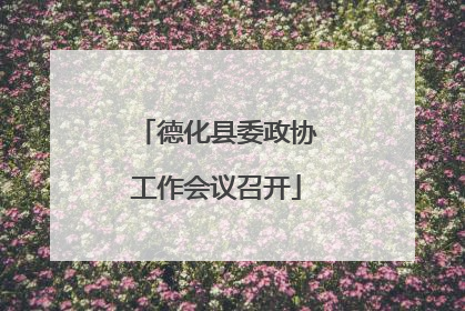 德化县委政协工作会议召开