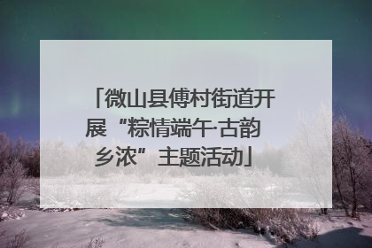 微山县傅村街道开展“粽情端午·古韵乡浓”主题活动