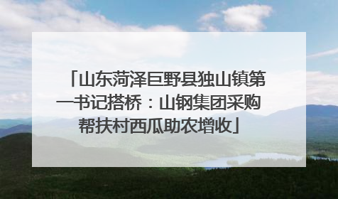 山东菏泽巨野县独山镇第一书记搭桥：山钢集团采购帮扶村西瓜助农增收