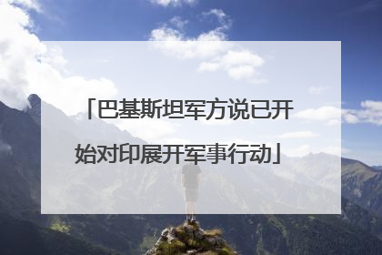 巴基斯坦军方说已开始对印展开军事行动