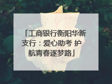 工商银行衡阳华新支行：爱心助考 护航青春逐梦路