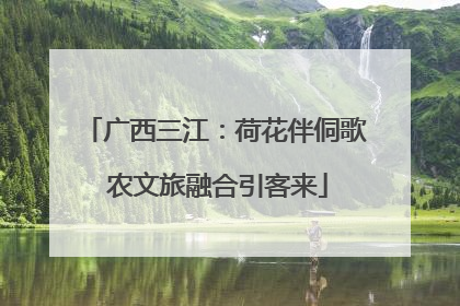 广西三江：荷花伴侗歌 农文旅融合引客来