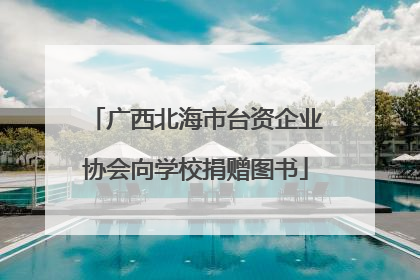 广西北海市台资企业协会向学校捐赠图书