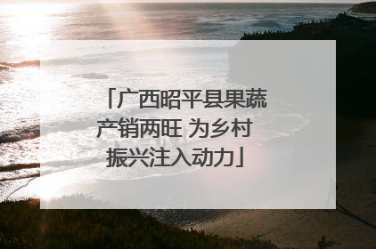 广西昭平县果蔬产销两旺 为乡村振兴注入动力