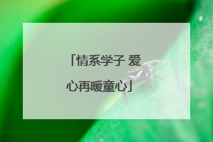 情系学子 爱心再暖童心