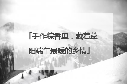 手作粽香里，藏着益阳端午最暖的乡情