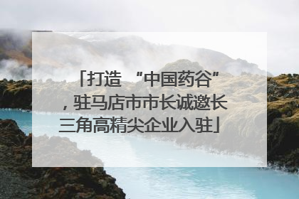打造 “中国药谷”，驻马店市市长诚邀长三角高精尖企业入驻