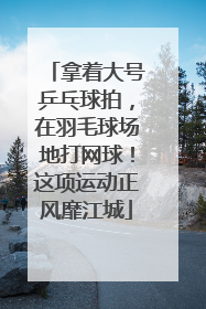 拿着大号乒乓球拍，在羽毛球场地打网球！这项运动正风靡江城