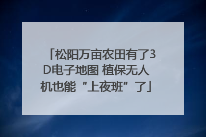 松阳万亩农田有了3D电子地图 植保无人机也能“上夜班”了