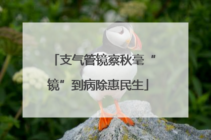 支气管镜察秋毫“镜”到病除惠民生