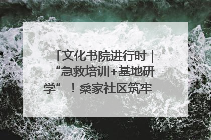 文化书院进行时｜“急救培训+基地研学”！桑家社区筑牢居民健康防线