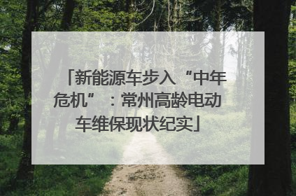 新能源车步入“中年危机”：常州高龄电动车维保现状纪实