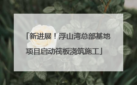 新进展！浮山湾总部基地项目启动筏板浇筑施工