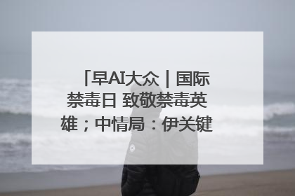 早AI大众｜国际禁毒日 致敬禁毒英雄；中情局：伊关键核设施被摧毁