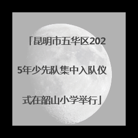 昆明市五华区2025年少先队集中入队仪式在韶山小学举行