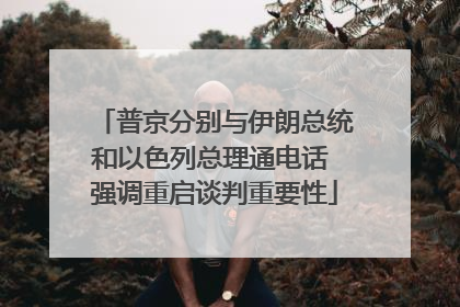 普京分别与伊朗总统和以色列总理通电话 强调重启谈判重要性