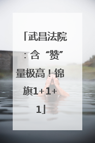 武昌法院：含“赞”量极高！锦旗1+1+1