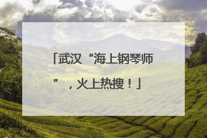 武汉“海上钢琴师”，火上热搜！