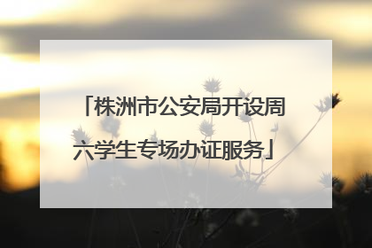 株洲市公安局开设周六学生专场办证服务
