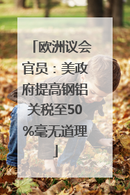 欧洲议会官员：美政府提高钢铝关税至50%毫无道理