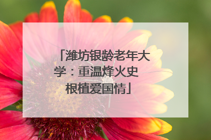 潍坊银龄老年大学：重温烽火史 根植爱国情