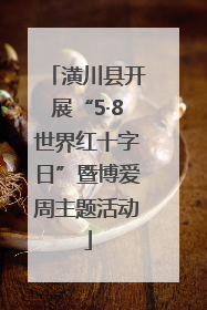 潢川县开展“5·8世界红十字日”暨博爱周主题活动