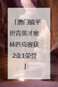 澳门镜平世青英才奥林匹克赛获2金1荣誉