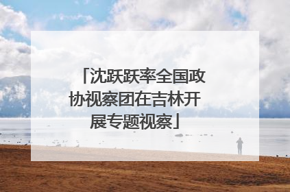 沈跃跃率全国政协视察团在吉林开展专题视察