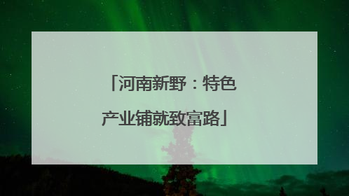 河南新野：特色产业铺就致富路