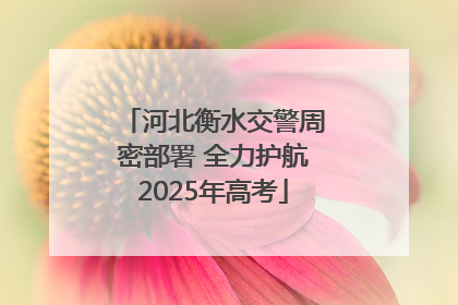河北衡水交警周密部署 全力护航2025年高考