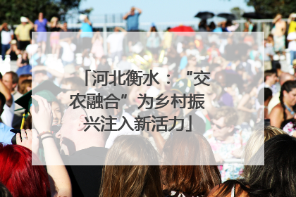 河北衡水：“交农融合”为乡村振兴注入新活力