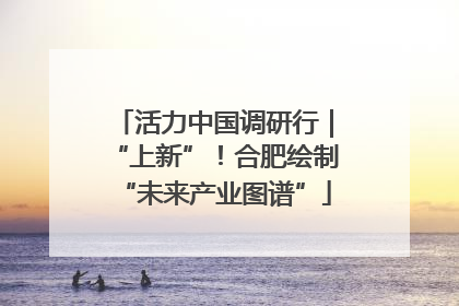 活力中国调研行｜“上新”！合肥绘制“未来产业图谱”