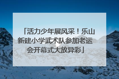 活力少年展风采！乐山新建小学武术队参加老运会开幕式大放异彩