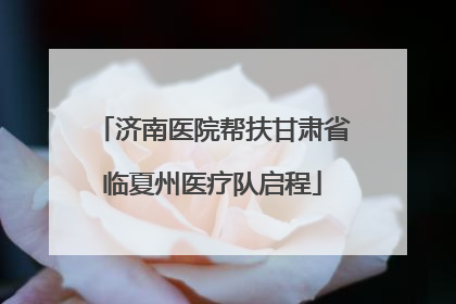 济南医院帮扶甘肃省临夏州医疗队启程