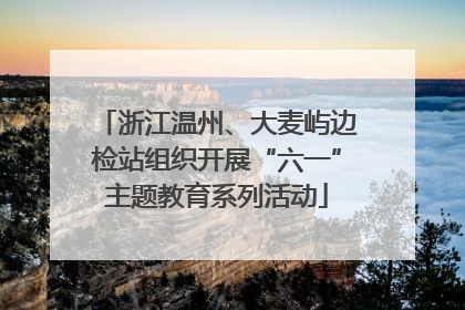 浙江温州、大麦屿边检站组织开展“六一”主题教育系列活动