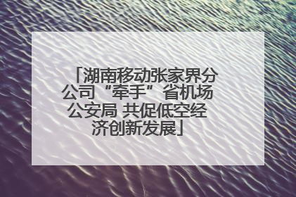 湖南移动张家界分公司“牵手”省机场公安局 共促低空经济创新发展