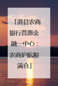 滑县农商银行普惠金融一中心：农商护航粮满仓