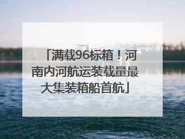 满载96标箱！河南内河航运装载量最大集装箱船首航