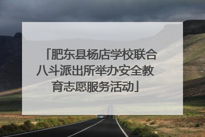 肥东县杨店学校联合八斗派出所举办安全教育志愿服务活动