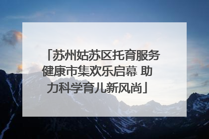 苏州姑苏区托育服务健康市集欢乐启幕 助力科学育儿新风尚