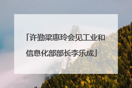 许勤梁惠玲会见工业和信息化部部长李乐成