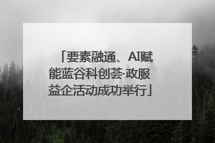 要素融通、AI赋能蓝谷科创荟·政服益企活动成功举行