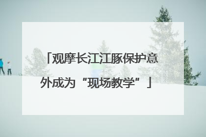 观摩长江江豚保护意外成为“现场教学”