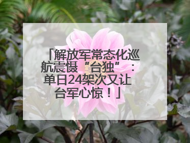解放军常态化巡航震慑“台独”：单日24架次又让台军心惊！
