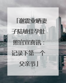 谢震业晒妻子陆敏佳孕肚照官宣喜讯：记录下第一个父亲节