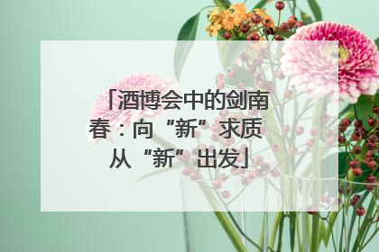 酒博会中的剑南春：向“新”求质 从“新”出发
