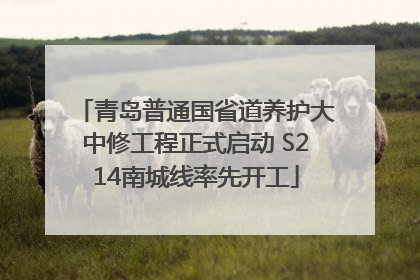 青岛普通国省道养护大中修工程正式启动 S214南城线率先开工
