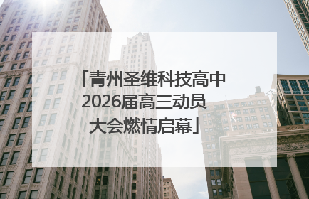 青州圣维科技高中2026届高三动员大会燃情启幕
