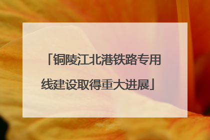 铜陵江北港铁路专用线建设取得重大进展